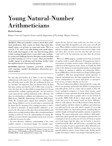 Young Natural-Number Arithmeticians