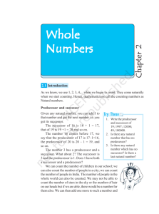 Whole Numbers