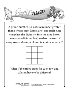 A prime number is a natural number greater than 1 whose only