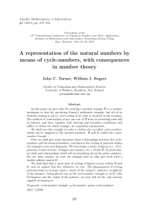 A representation of the natural numbers by means of cycle