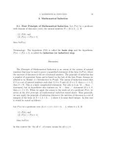 Course Notes 3.3 Mathematical Induction