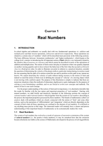 Real Numbers - New Age International