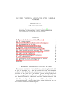 DYNAMIC PROCESSES ASSOCIATED WITH NATURAL NUMBERS