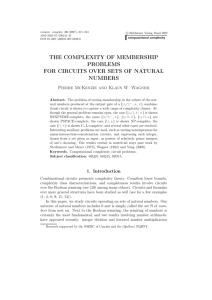 the complexity of membership problems for circuits over