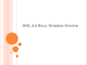 SOL 8.2 Real Number System