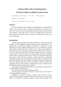 Primary Study of the Calculating Speed of Natural Number in