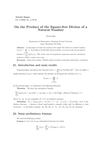 On the Product of the Square-free Divisor of a Natural Number