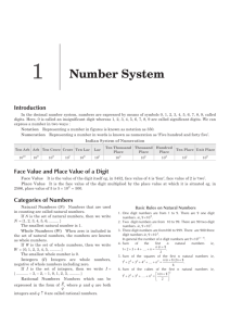 1 Number System
