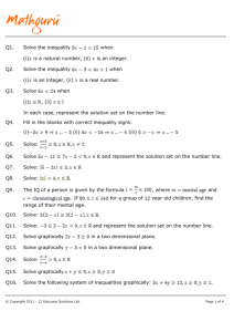 Q1. Solve the inequality when (i) is a natural number, (ii) is an