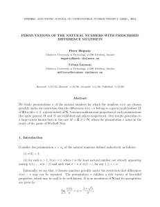 Permutations of the natural numbers