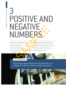 Positive and negative numbers