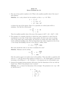 Math 115 Extra Problems for 5.5 1. The sum of two positive numbers