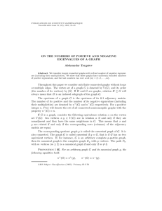 ON THE NUMBERS OF POSITIVE AND NEGATIVE EIGENVALUES