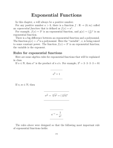 Exponential Functions