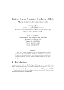Positive Scheme Numerical Simulation of High Mach Number