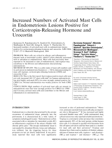 Increased Numbers of Activated Mast Cells in