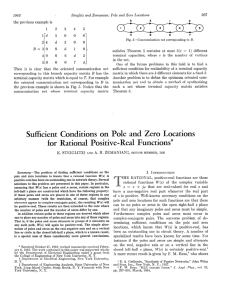 Sufficient Conditions on Pole and Zero Locations for Rational