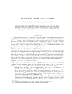 Sieve methods for odd perfect numbers