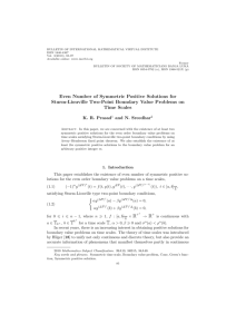 Even Number of Symmetric Positive Solutions for Sturm