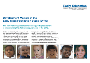 Development Matters in the Early Years Foundation Stage (EYFS)