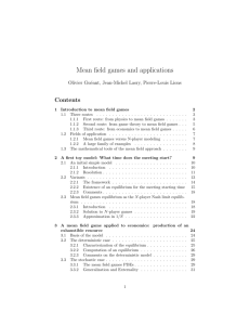 Mean field games and applications