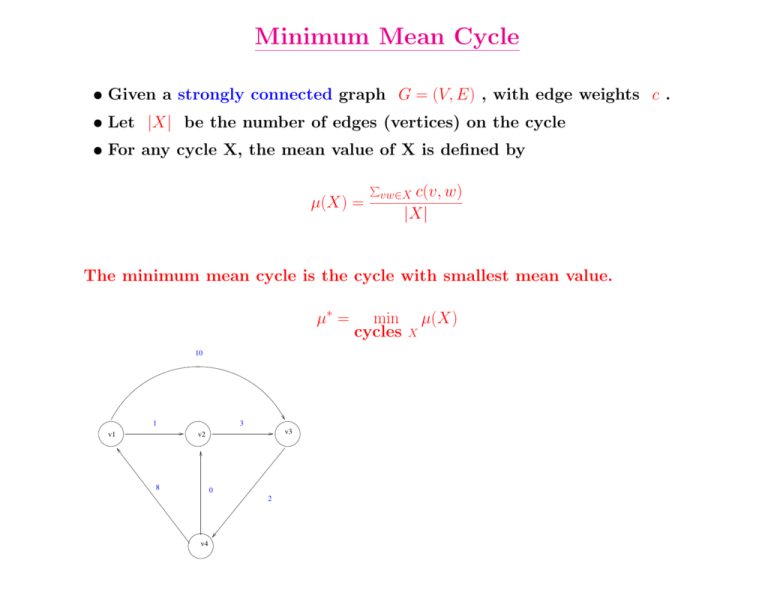 Minimum Mean Cycle