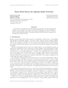 Mean Field Theory for Sigmoid Belief Networks