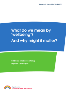 What do we mean by wellbeing - Digital Education Resource