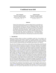 Conditional mean field - UBC Department of Computer Science