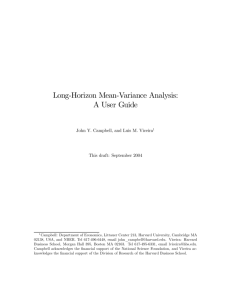 Long-Horizon Mean-Variance Analysis: A User Guide