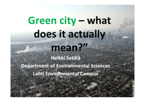Green city – what does it actually mean?”