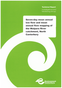 Seven day mean annual low flow and mean annual flow mapping of