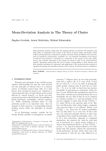 Mean-Deviation Analysis in The Theory of Choice