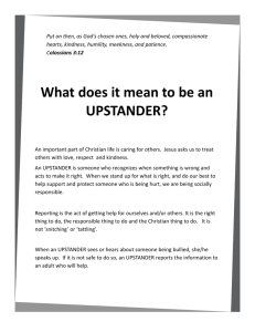 What does it mean to be an UPSTANDER?
