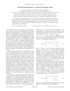 Mean-field approximation to a spatial host