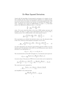 On Mean Squared Derivatives