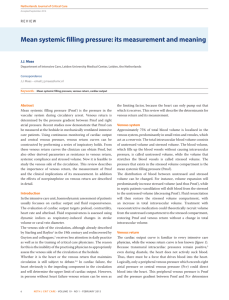 Mean systemic filling pressure: its measurement and meaning