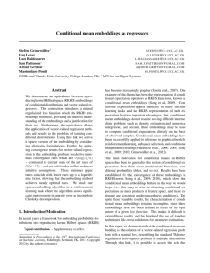 Conditional mean embeddings as regressors