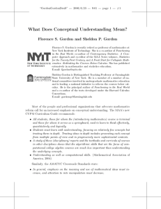 What Does Conceptual Understanding Mean?