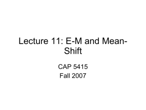 Lecture 11: Mean Shift and Normalized Cuts
