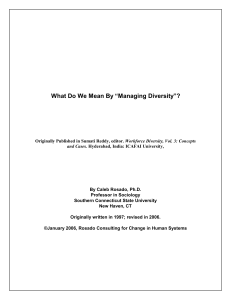 What Do We Mean By “Managing Diversity”?