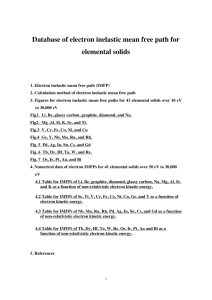 Database of electron inelastic mean free path for elemental solids