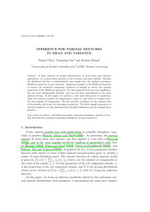 inference for normal mixtures in mean and variance