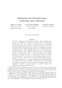 Momentum and Mean-Reversion in Strategic Asset Allocation