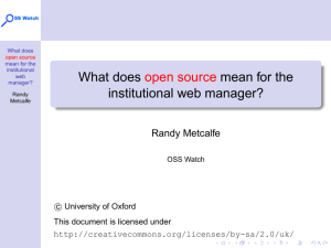 What does open source mean for the institutional web