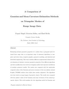 A Comparison of Gaussian and Mean Curvature Estimation Methods