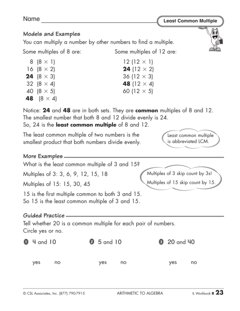 What Is The Least Common Multiple Of 10 20 And 5