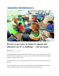 Poverty is pervasive in Santa Fe schools, but educators say it`s a