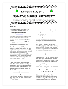 NEGATIVE NUMBER ARITHMETIC