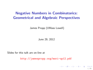 Negative Numbers in Combinatorics: Geometrical